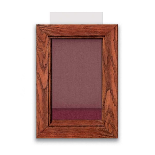 Indoor Enclosed Combo Board, 72"x36", Black Frame/Green & Burgundy